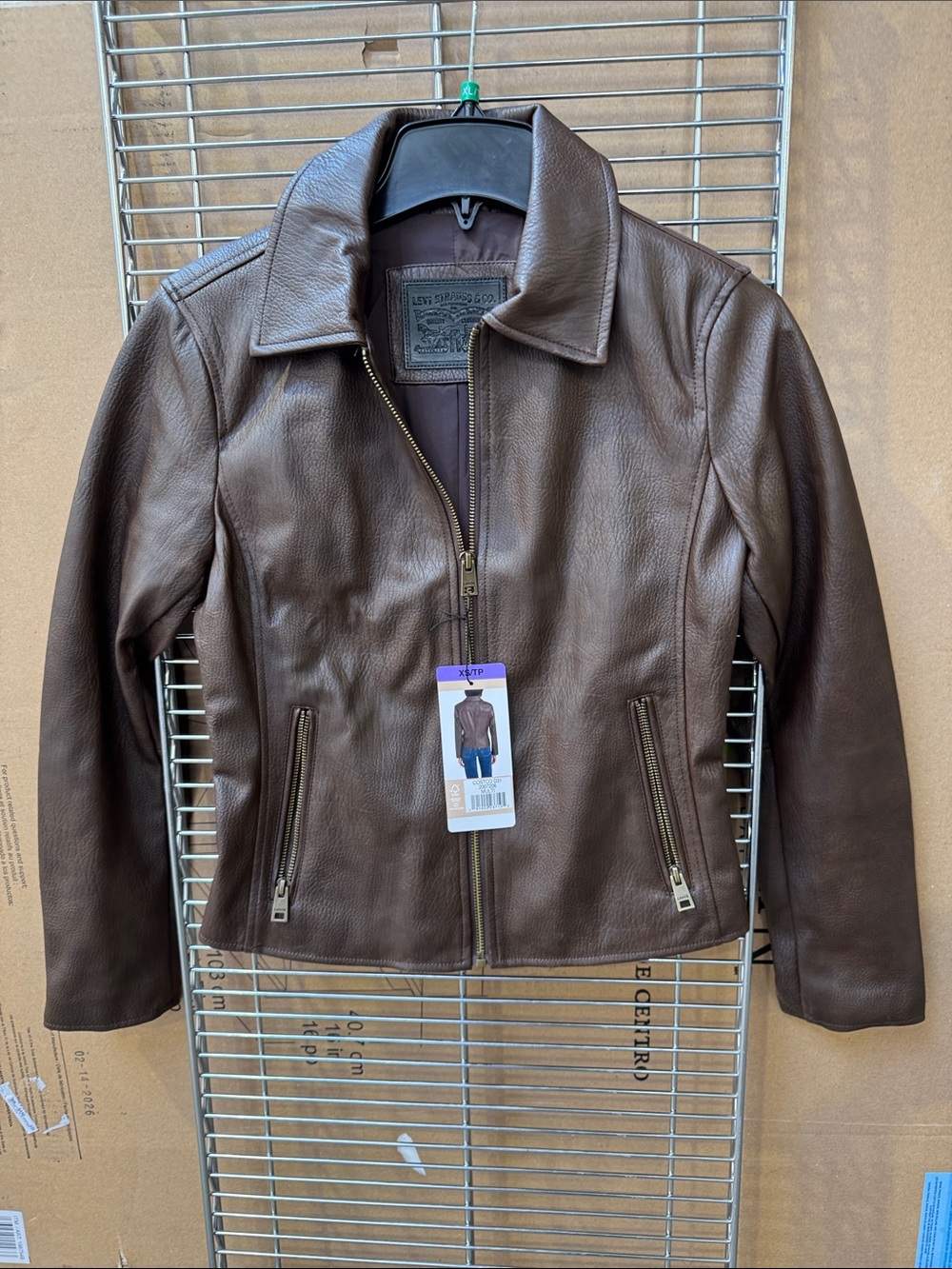 Levi's Brown Leather Zip-Front Women's Jacket